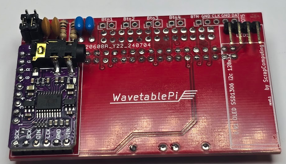 WavetablePi completed, front side