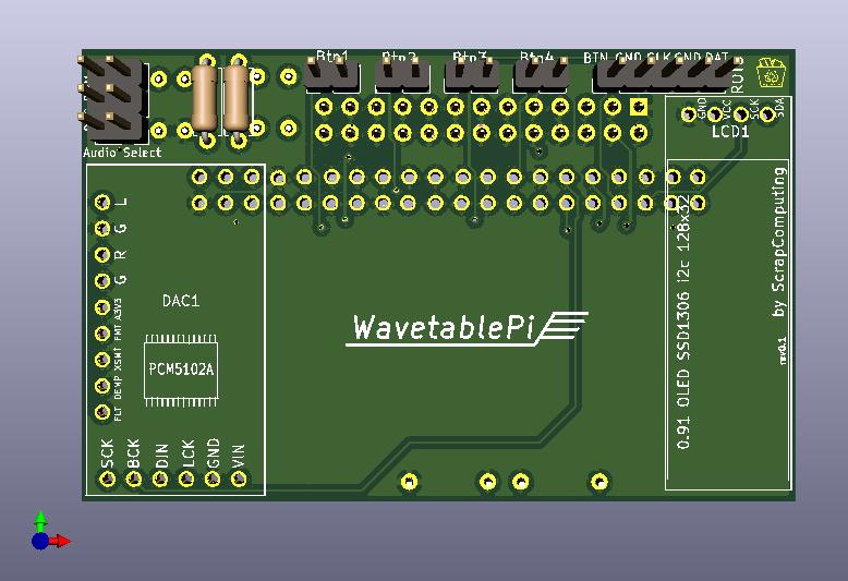 WavetablePi PCB Front